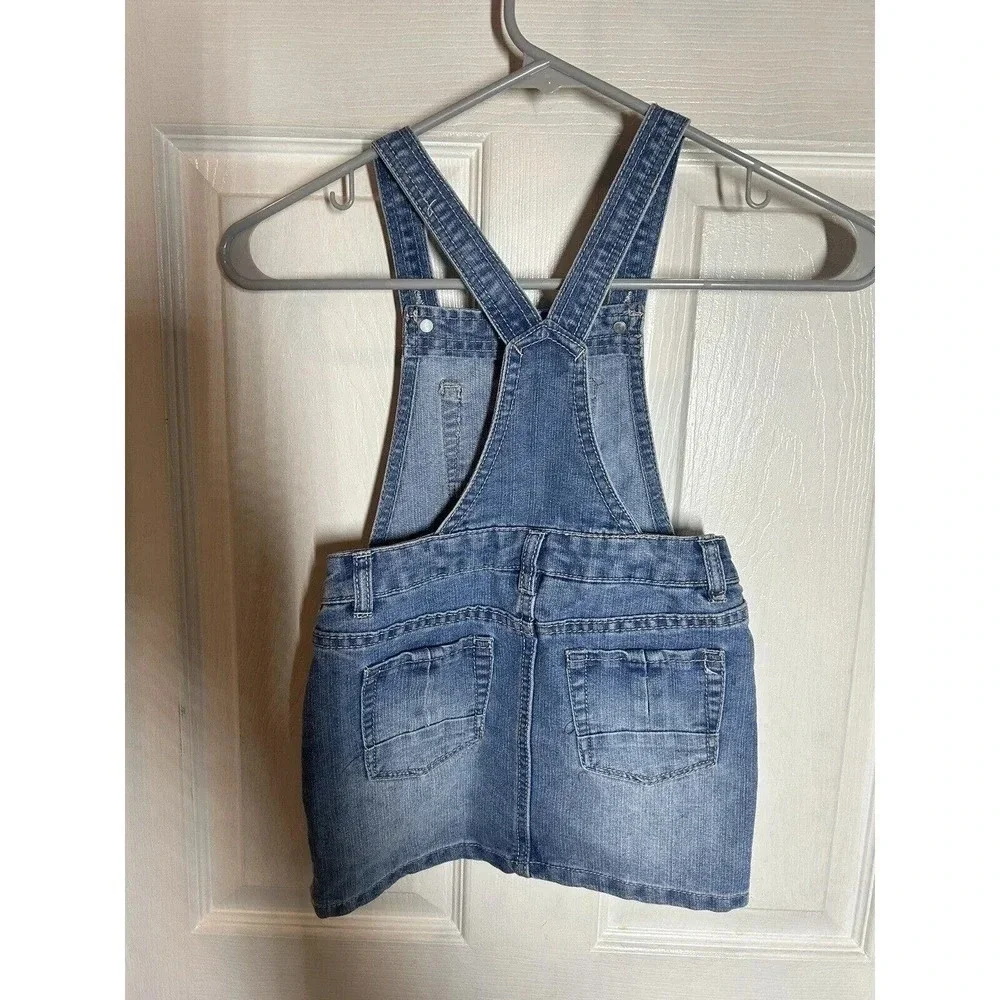 Squeeze Bib Overalls Dress Denim Girls Size 5